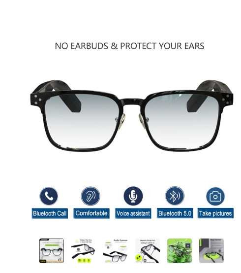 A3 Smart Glasses Wireless Bluetooth Call Listen Music Glasses Smart Sport Polarized Sunglasses Anti-Blue Eyeglasses For Xiaomi