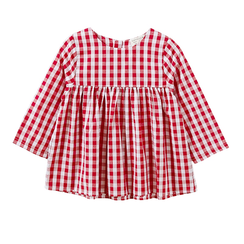 Baby Girls Fall Dress Long Sleeve Round Neck Plaid Print Dress Toddler Halloween Thanksgiving Outfit