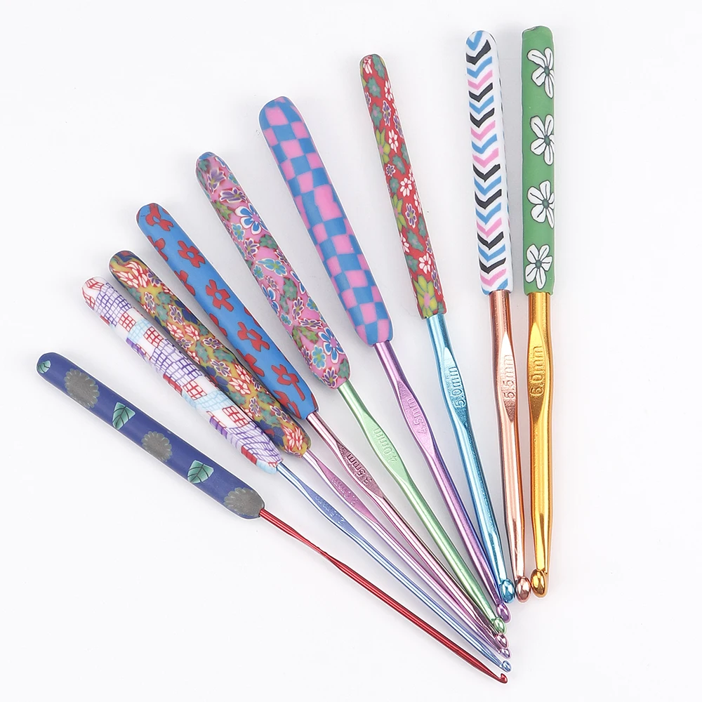 Ultra Long Crochet Set With Soft Handle And Ergonomic Colored Grip And 2.0-6mm Primary Knitting And