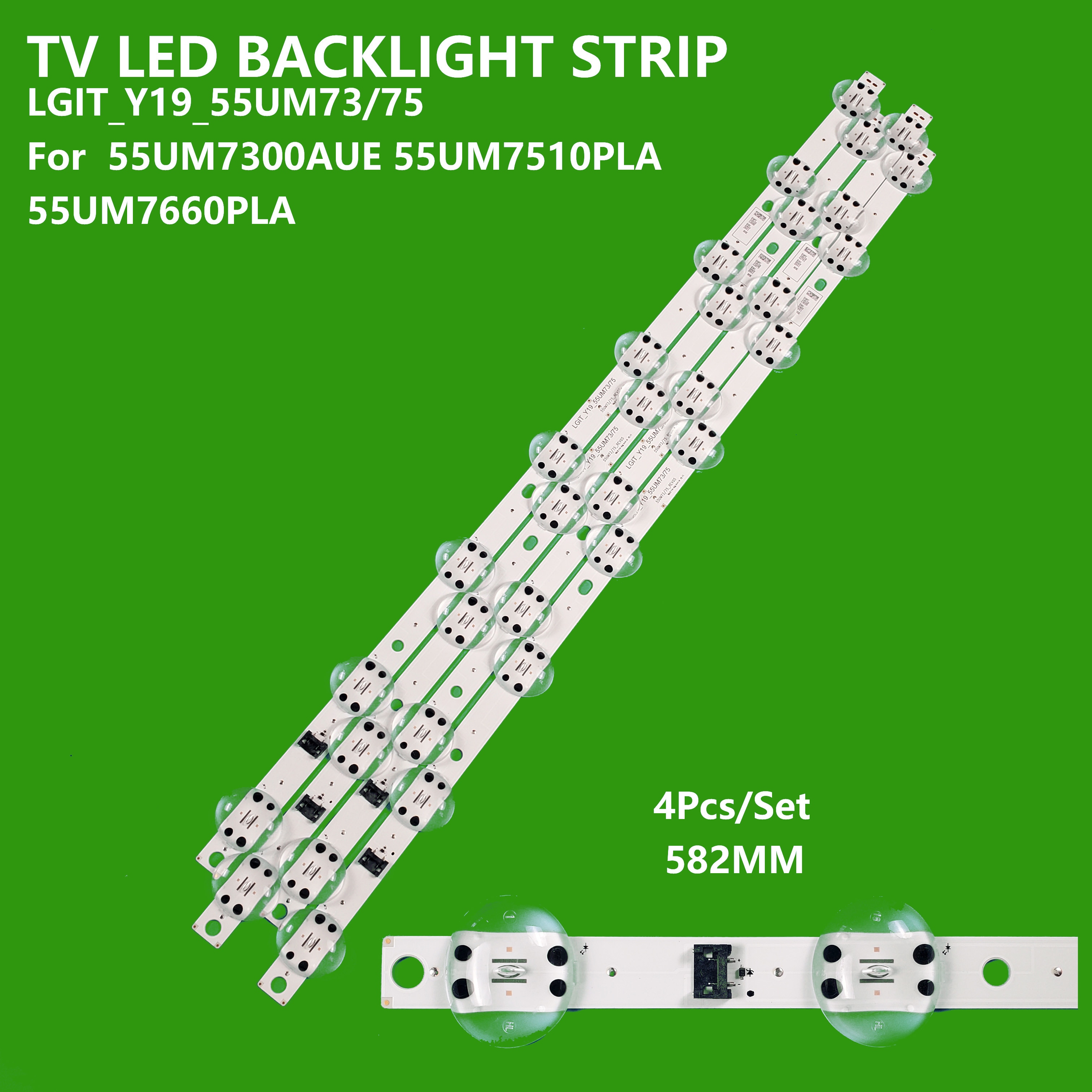 TV LED Strip LGIT_Y19_55UM73/75 For 55UM7300AUE 55UM7510PLA 55UM7660PLA TV Backlight Strips Lights to repair