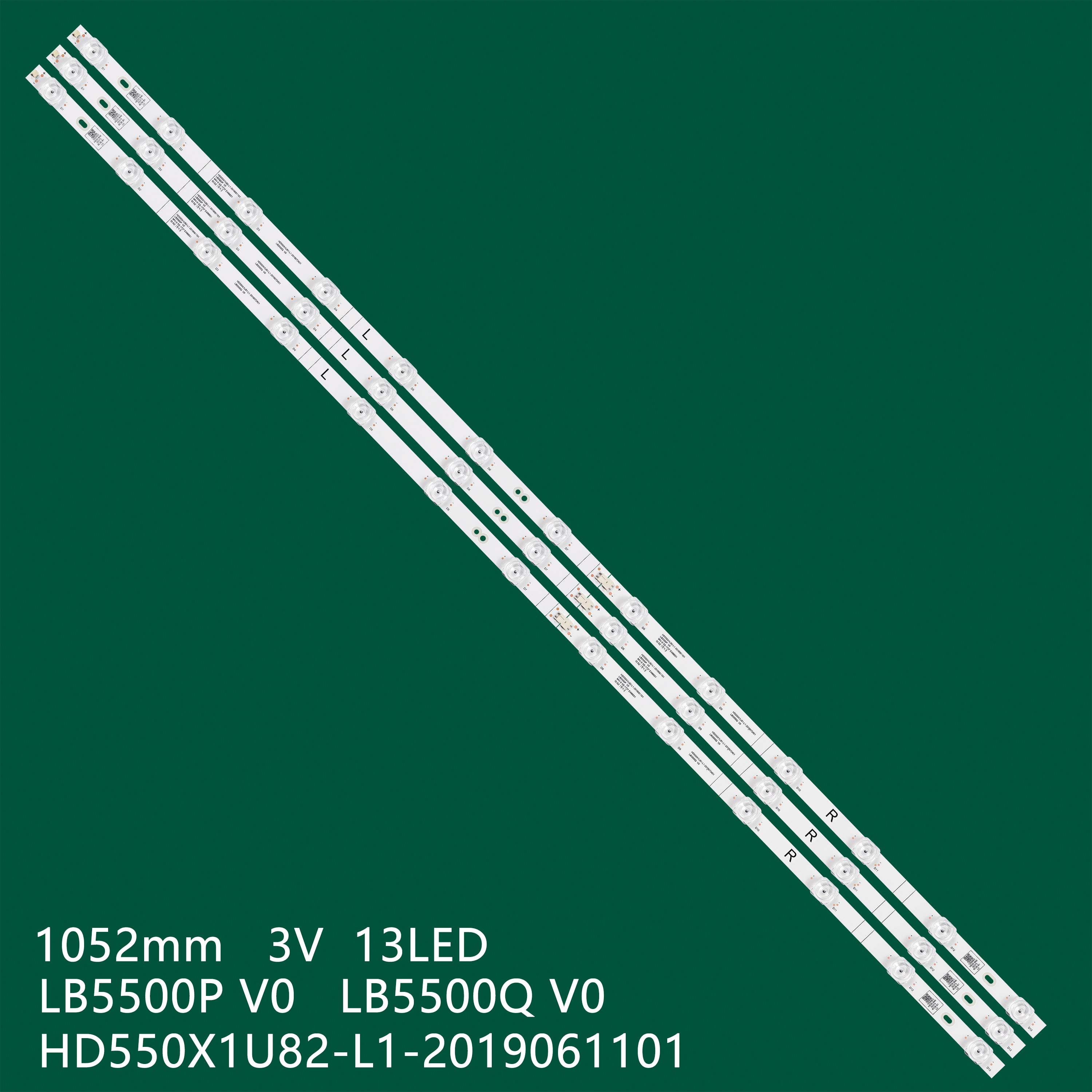 LED strip 13 leds For Toshiba 55U5069 55U5069EE 55U5069EV 55U5069EA HD550X1U84-T0L1+2019122001 APT-HXLB19088 55H6570F 55H6590F