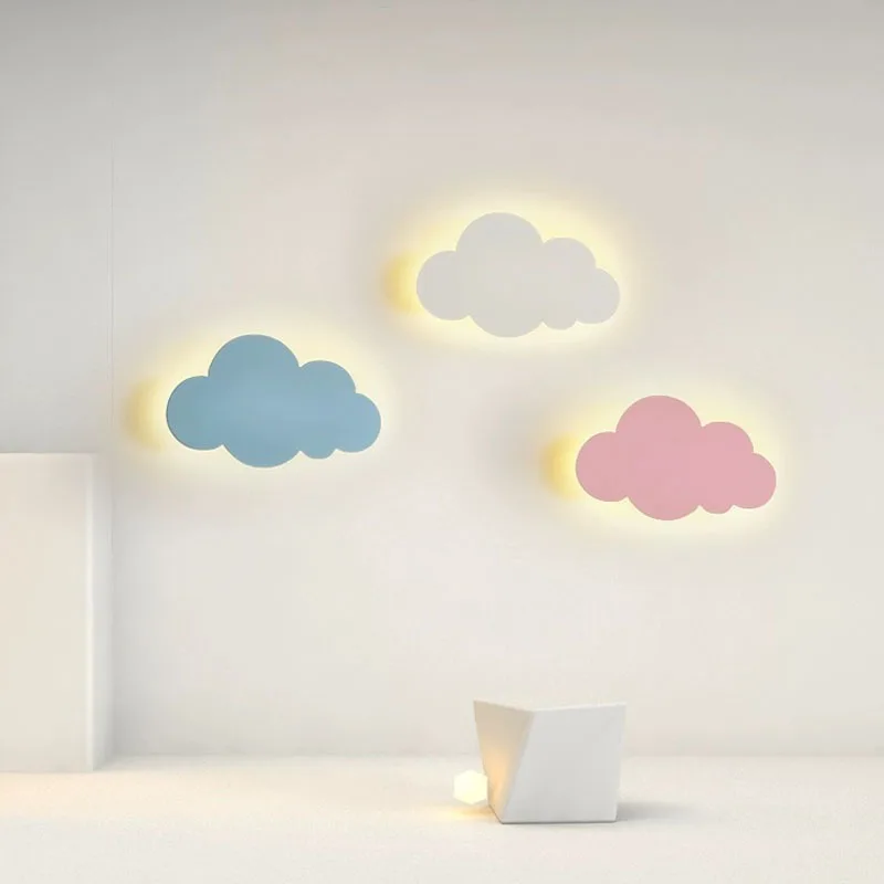 Morden LED Indoor Wall Lamp Cloud Design Decor Acrylic Wall Lights Nordic Sconce Lamps Kids Bedside