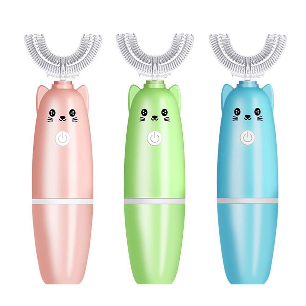 Children Teeth Brush Replacement Head Silicone Brush Head Baby Toothbrush 2 in1 Electric Toothbrush U-Shaped Toothbrush