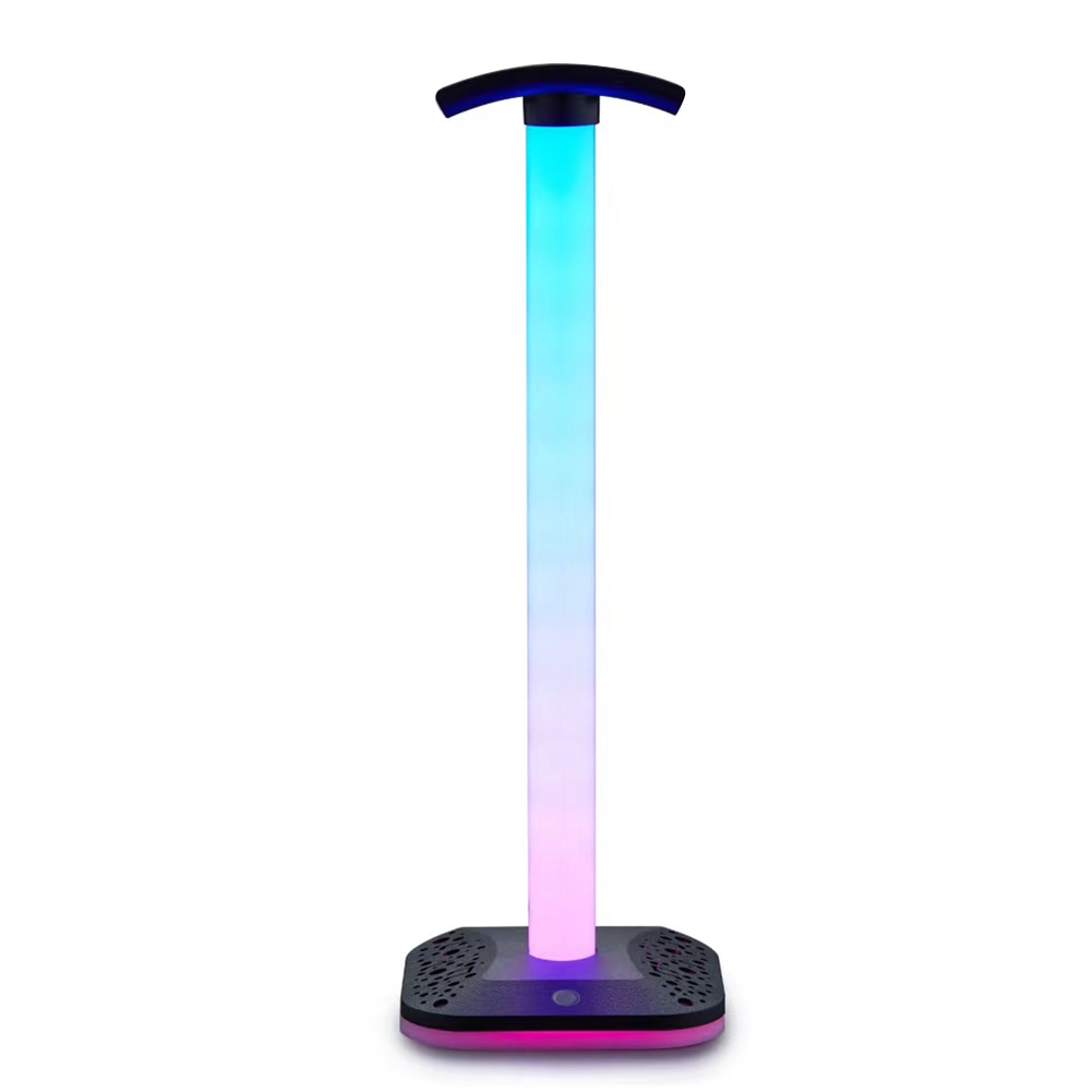 RGB Light Desktop Headphone Stand Anti Slip Universal Gaming Headphone Bracket Anti Scratch PC Accessories Brightness Adjustable