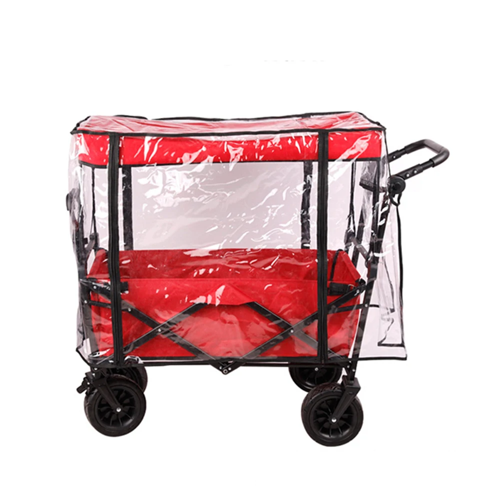 1 Pcs Camping Trolley Rain Cover PVC Garden Picnic Wagon Stroller Cart Waterproof Cover Camping