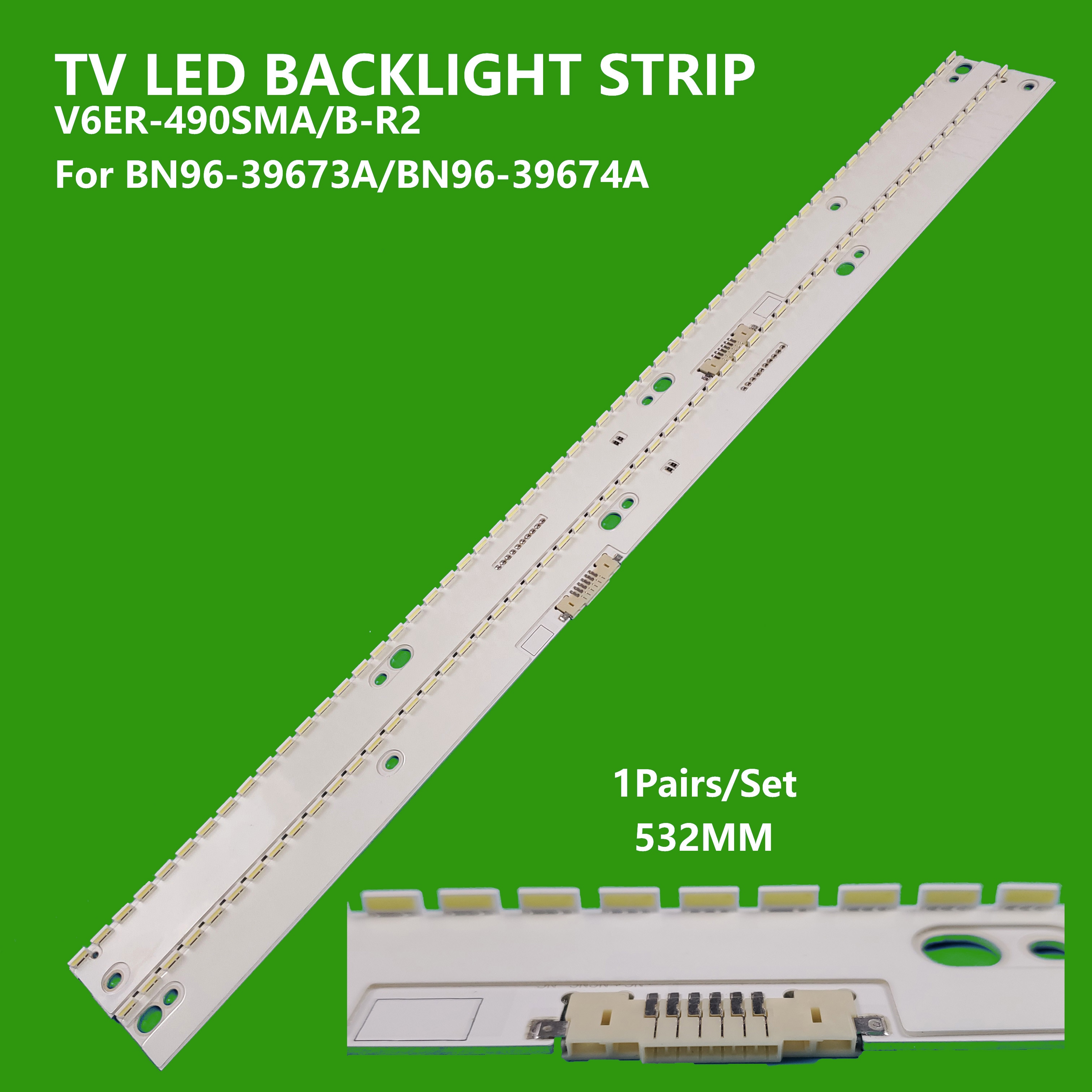 TV LED Strip Backlight V6ER-490SMAB-R2 For BN96-39673A BN96-39674A LED Backlight Strip For TV to repair