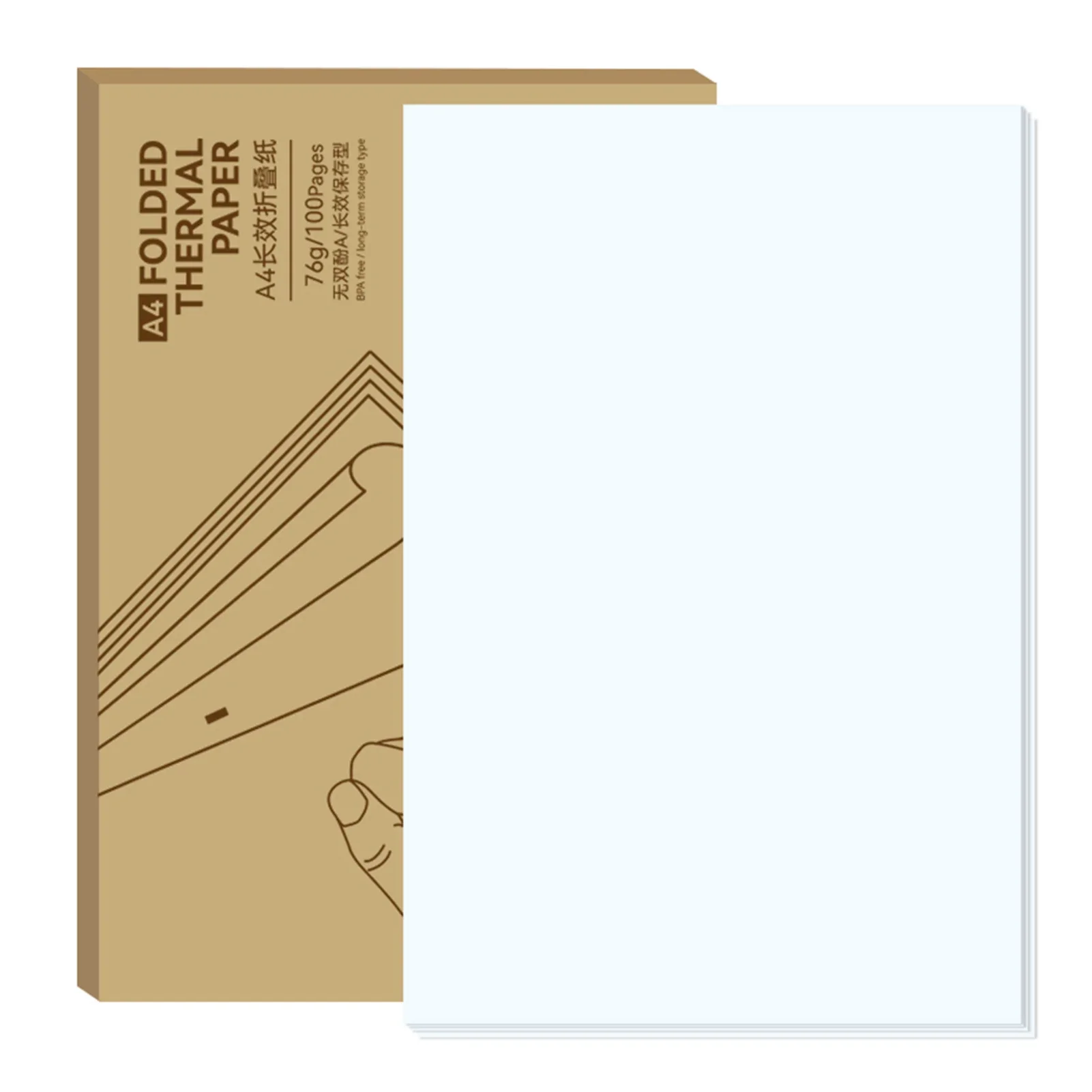 PeriPage Fold Thermal Paper Compatible w/ PeriPage A40 Thermal Printer Quick-dry Perfect for Photo