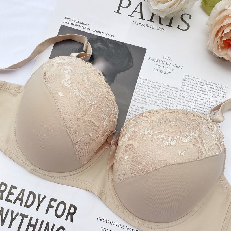 Women Sexy Lace Bras European and American Thin Cup Gathering D E Cup Fashion Adjustable Uphold Lingerie Female