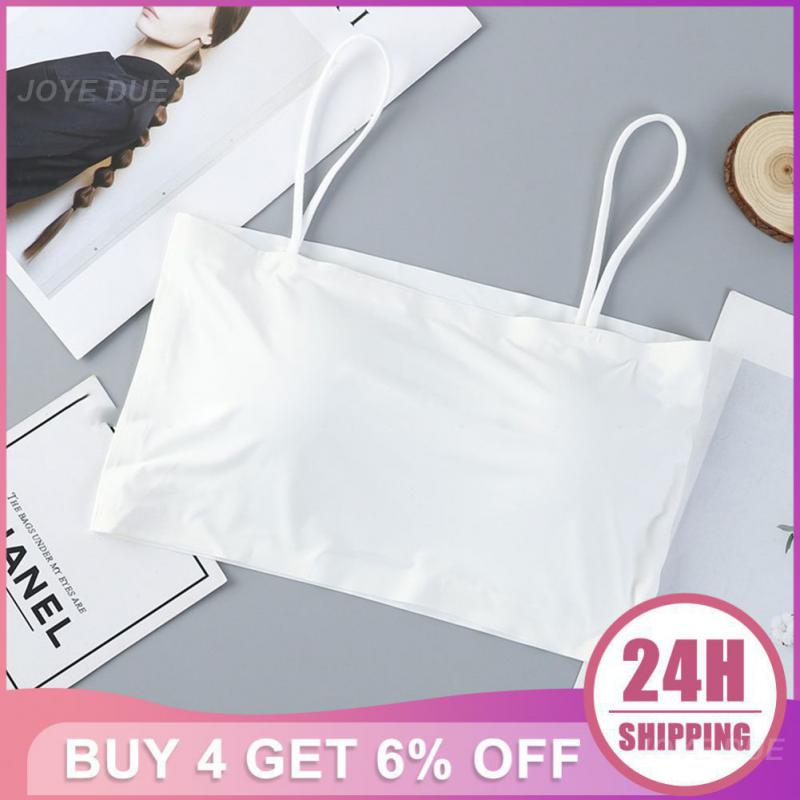 Summer Ice Silk Tube Top Sexy Bras Women Push Up Lingerie Seamless Bralette Top Tanks Female Sling Vest Underwear