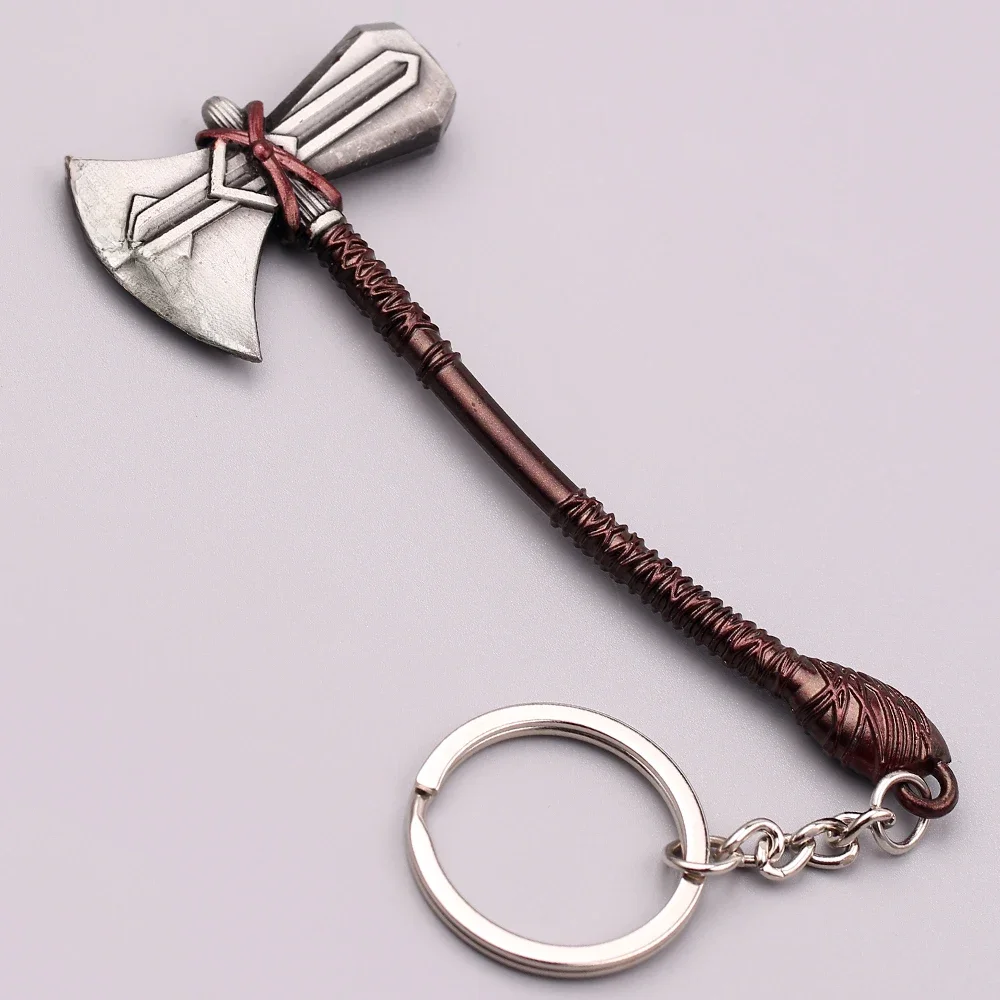 Superhero Thor weapon Storm Axe model Keychain Cosplay Prop Stormbreaker Axe Metal Keyring Bag
