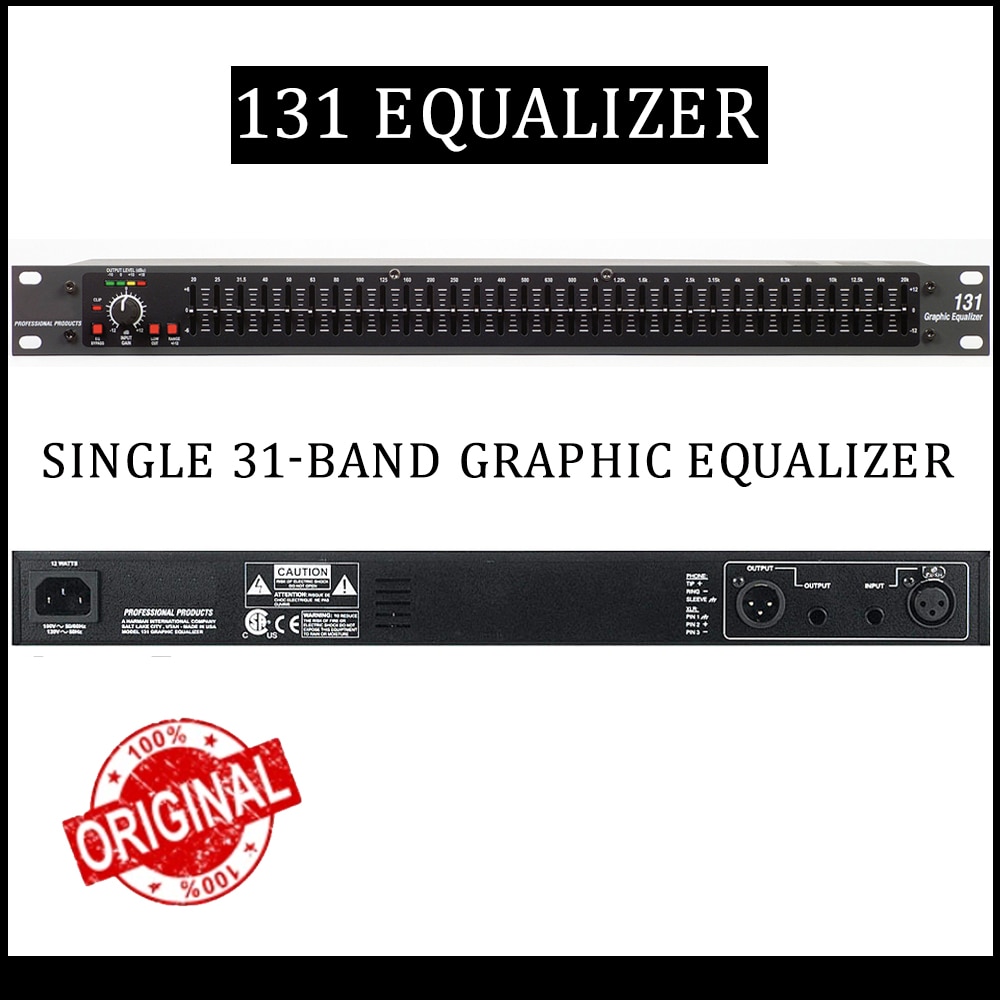 original 131 2 Series - Single 31 Band Graphic Equalizer ( dbx131 ) 1/3-octave Constant Q frequency bands graphic equalizer