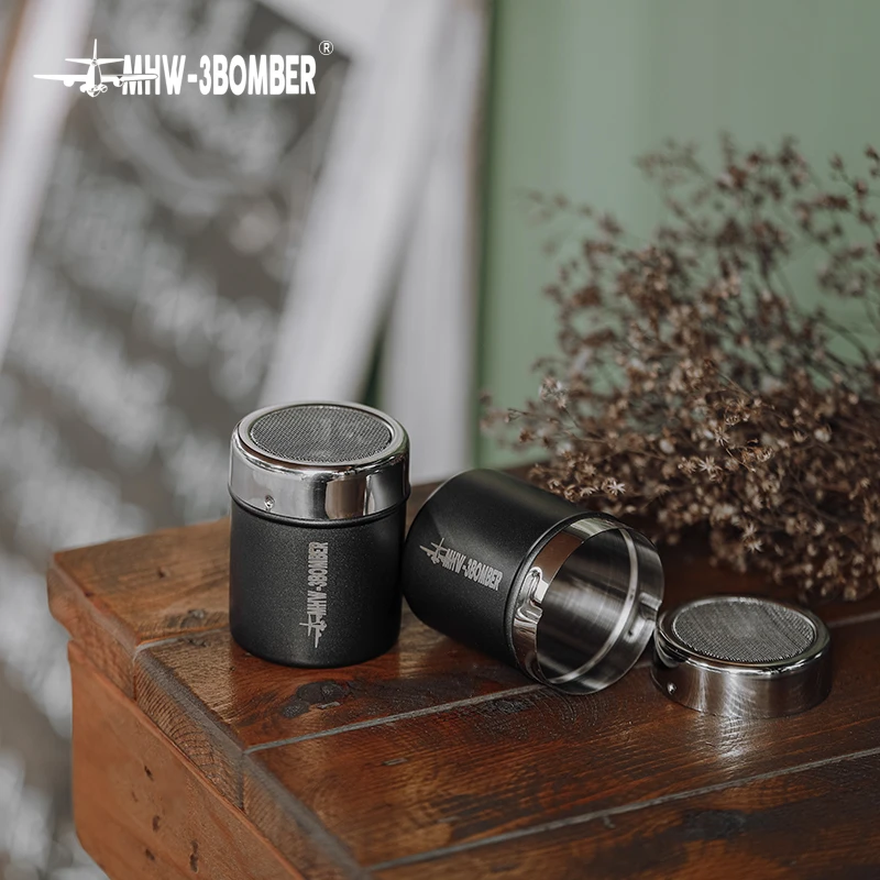 MHW-3BOMBER Stainless Steel Coffee Powder Spreader Fine Mesh Shaker Powder Sieve Professional Home