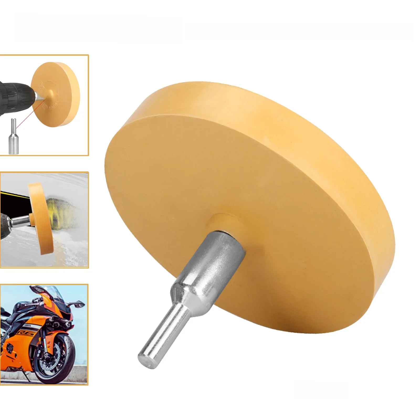 NuoDun 90mmDecal Remover Eraser Wheel Car Polishing Kit 3.5 Inch Adhesive Sticker Pinstripe Clean