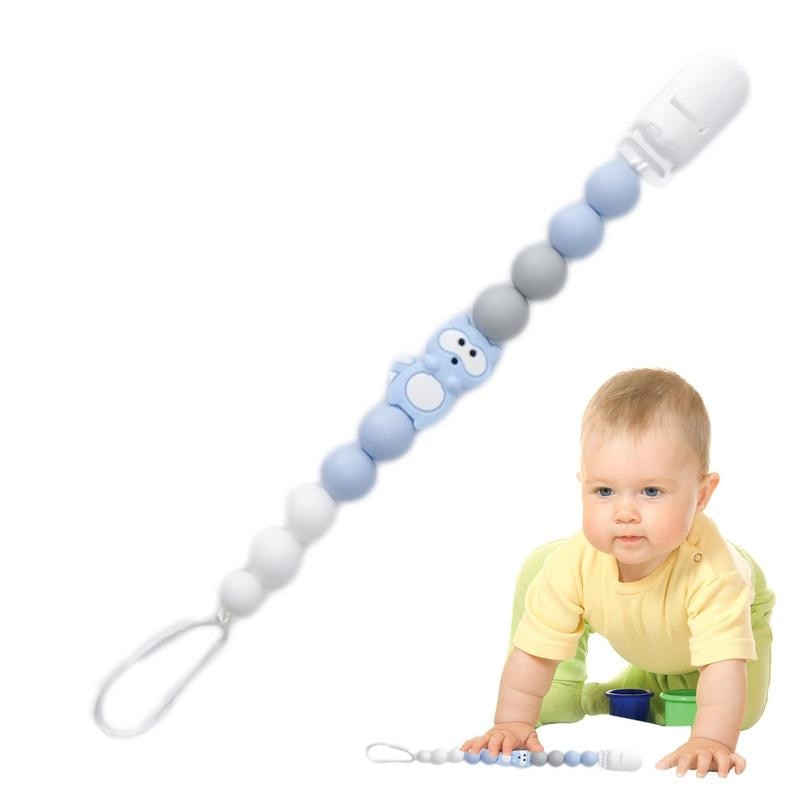 Pacifier Holder Silicone Pacifier Holder Rust-Free Holder Clip Silicone Paci Binky Clips For Kids Baby Boys And Girls