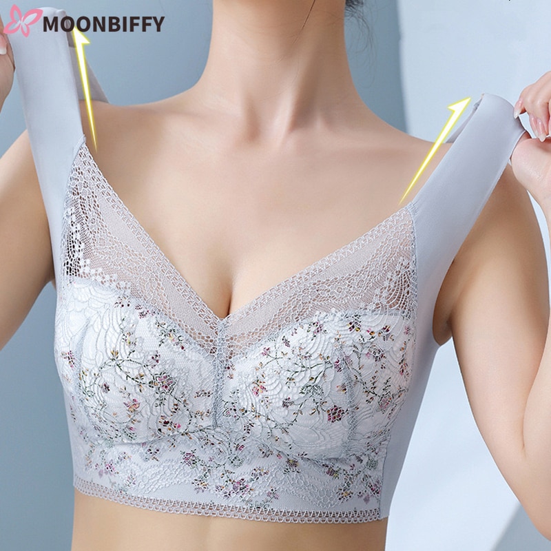 Seamless Beautiful Back Bra Large Size Ice Silk Integrated Tube Top Underwear Thin Section Big Chest Small Bra Vest Style
