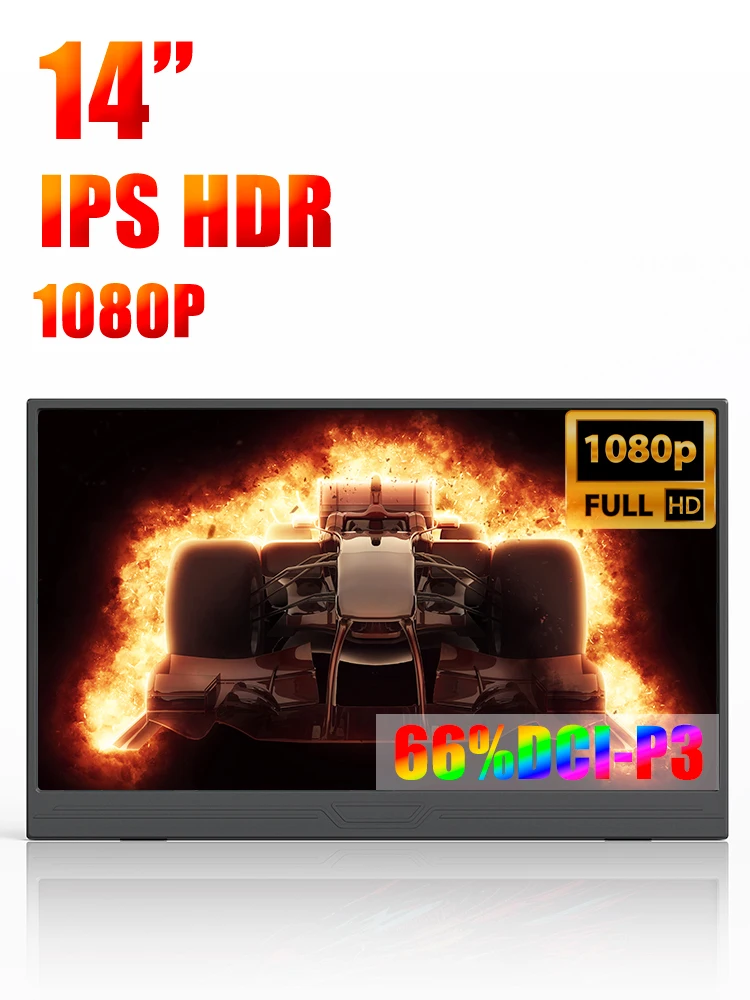 14 -Inch Portable Monitor Touchscreen 1920*1080 For Laptop XBox PS4/ 5 Switch Cell Phone PC