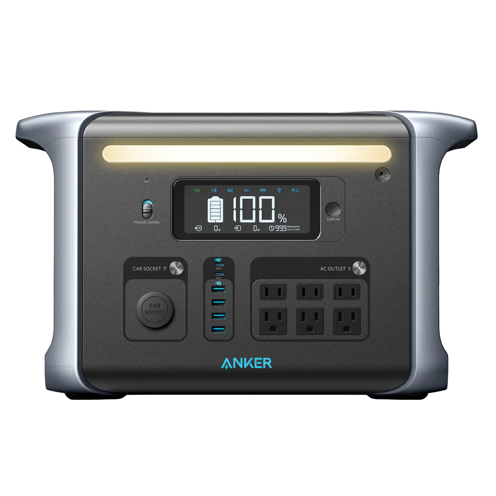 portable power station Anker SOLIX F1200 Solar Generator (Solar Generator 757 with 1x 100W Solar Panel) for outdoor camping