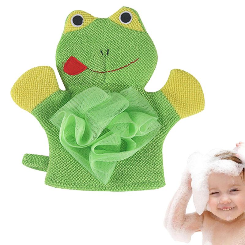Baby Bath Mitt Baby Bath Mitt Washcloths With Cartoon Animal Puppet Colorful Compound Cotton Towel Gentle Soft Scrub For Toddler