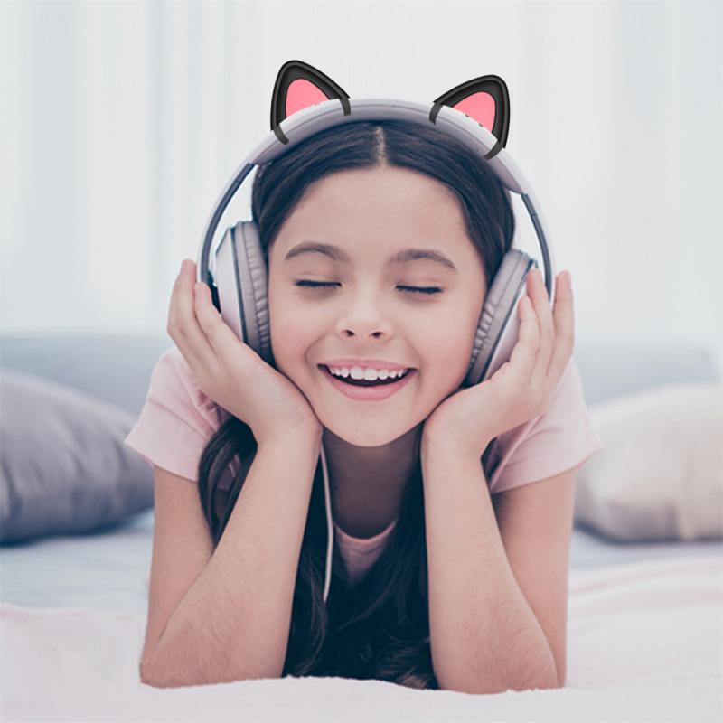 Universal Headphone Cat Ear Pendant Headphone Decoration Silicone Headset Accessories Headphone Cat Ear Kit