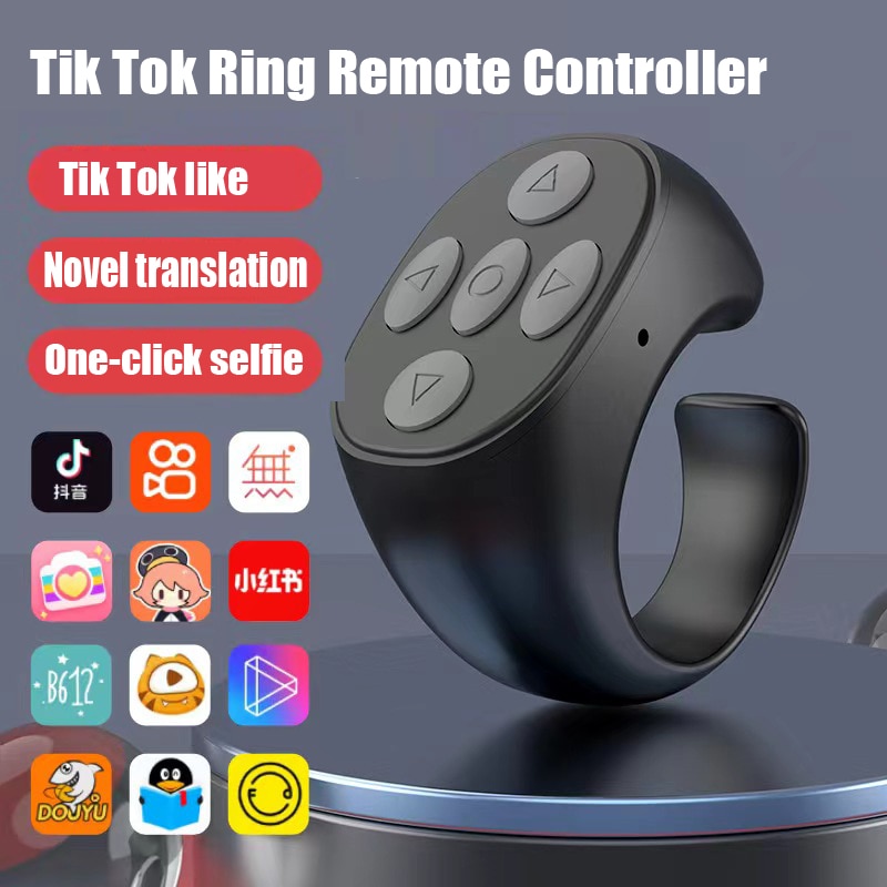 Ring Bluetooth Remote Selfie Photo Button Phone Camera Shutter APP Controller Wireless Remote Control For Xiaomi Apple Samsung