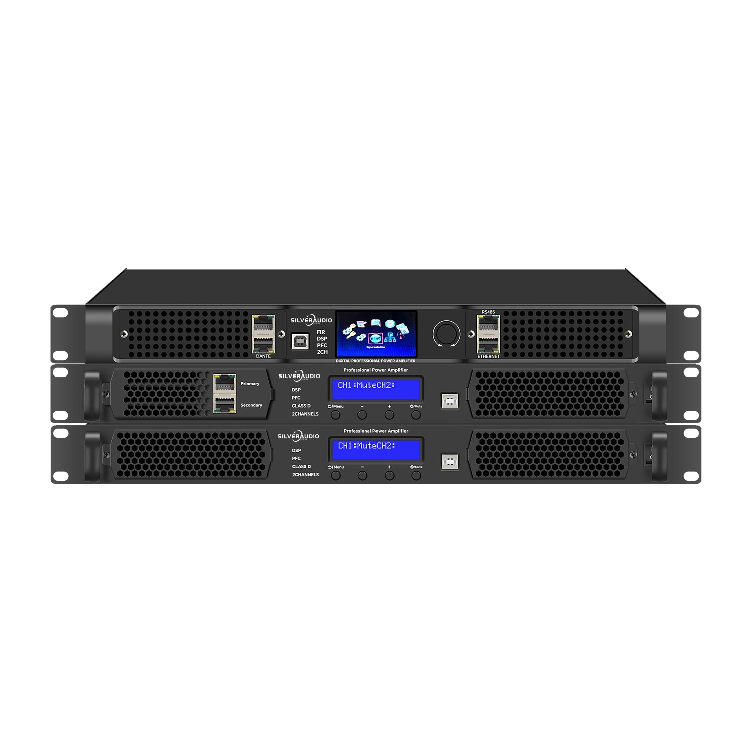 GAP-DP2000 Dsp Power Amplifier With Dante ProcessorFor Stage Conference Performance