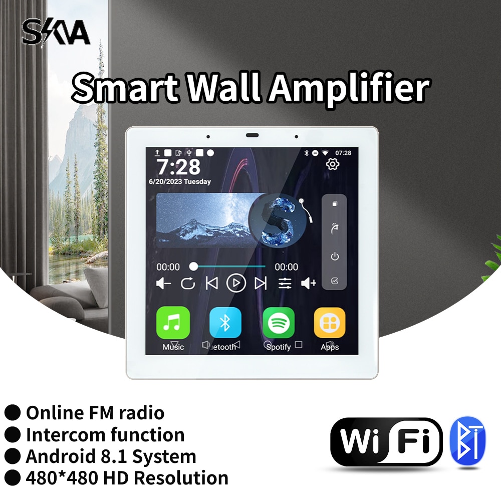 Bluetooth Sound Amplifiers Panel with Intercom Function-Space-Saving Design with Easy Installation Perfect for Home Theater