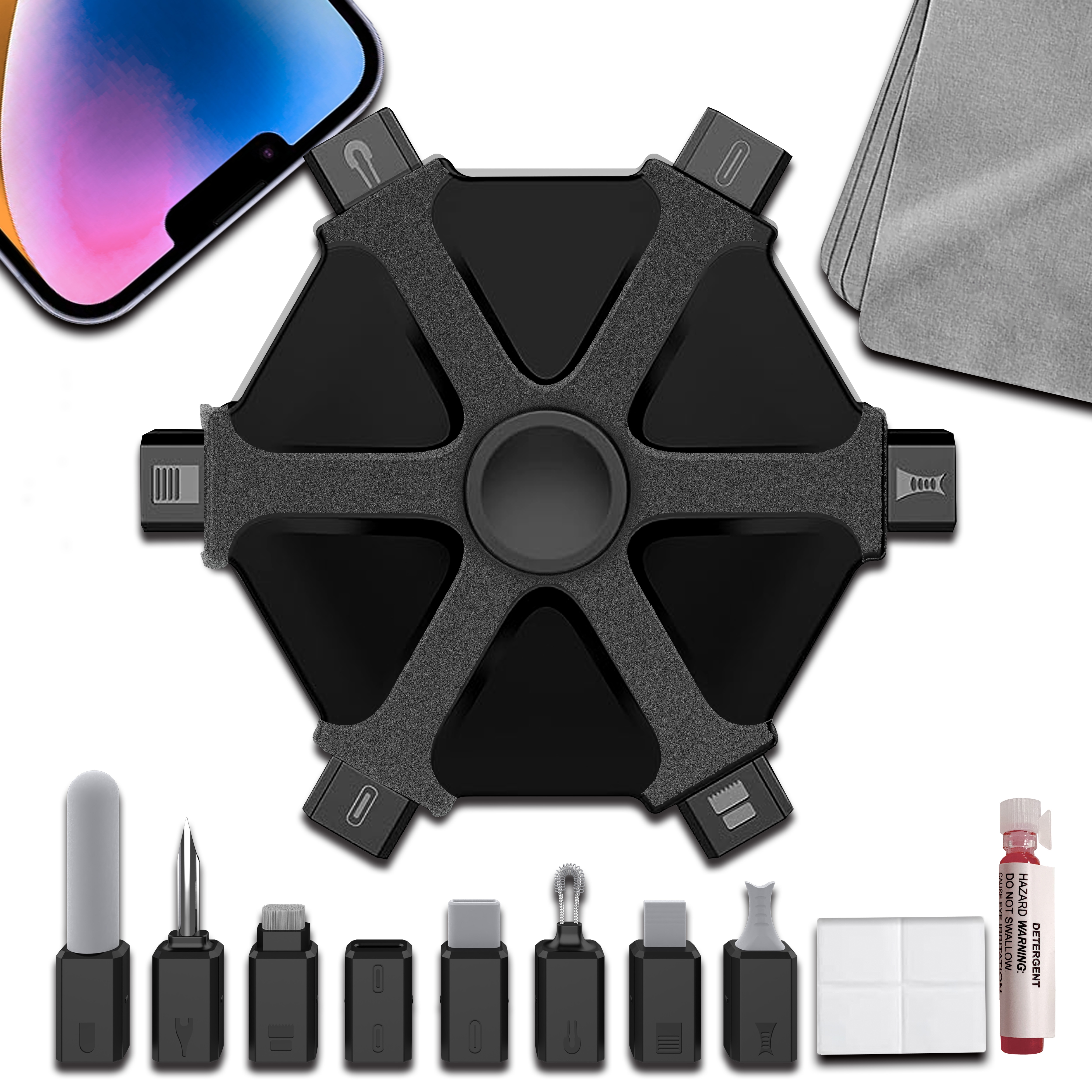 Cleaning Kit Port Cleaner Tool for iPad Pro Cell Phone Charging Port, Charger Cables Speaker Cleaning Dust for Iphone