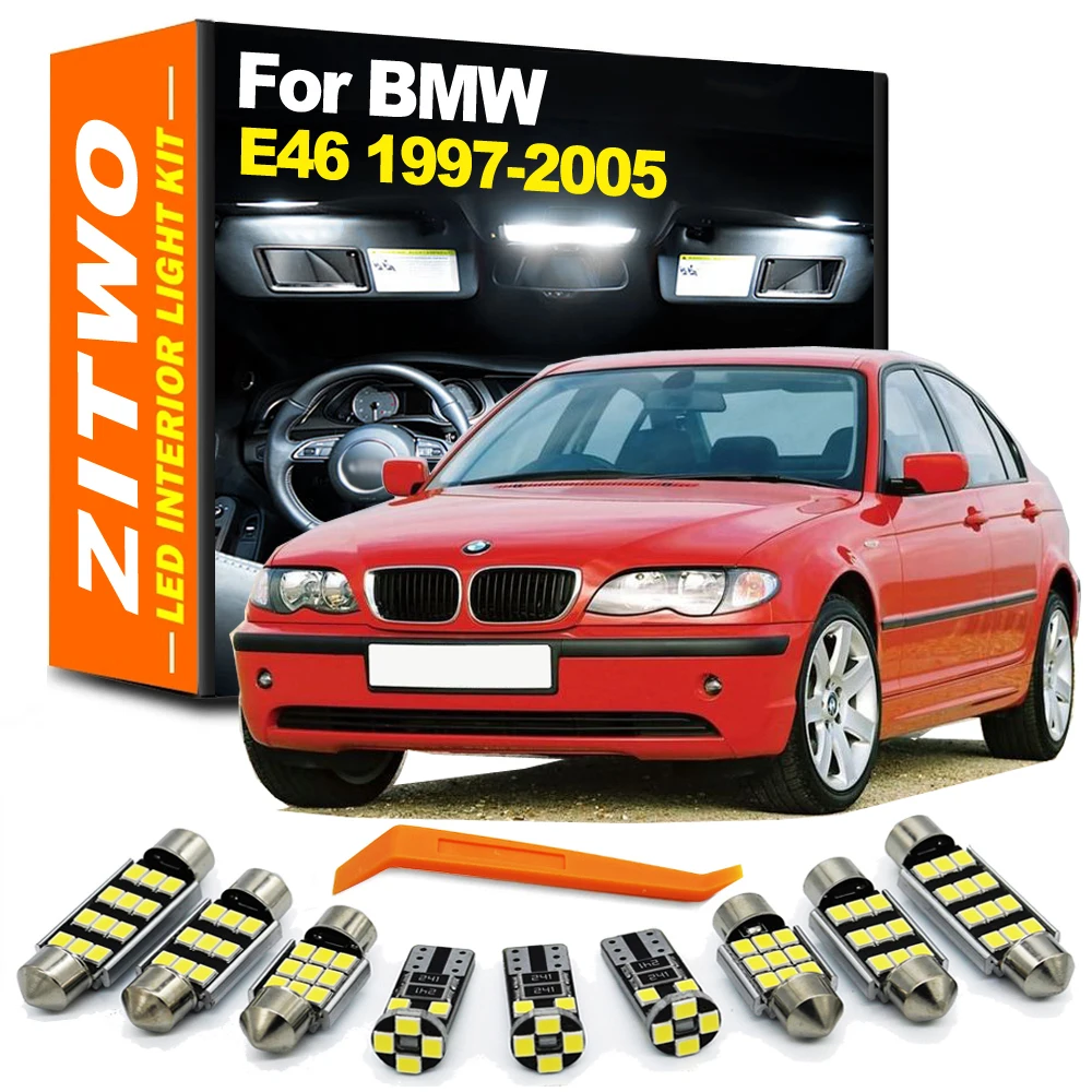 ZITWO 18Pcs Canbus LED Interior Reading Plate Light Kit For BMW 3 Series E46 Sedan Touring Coupe