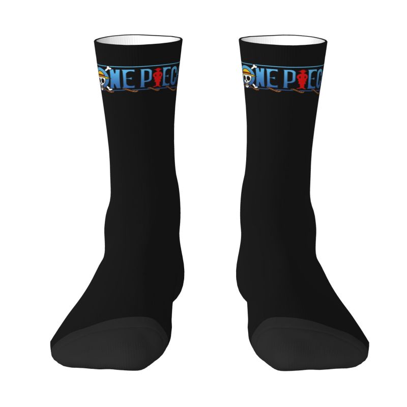 Pieces One Skull Logo Dress Socks Men's Women's Warm Fashion Crew Socks