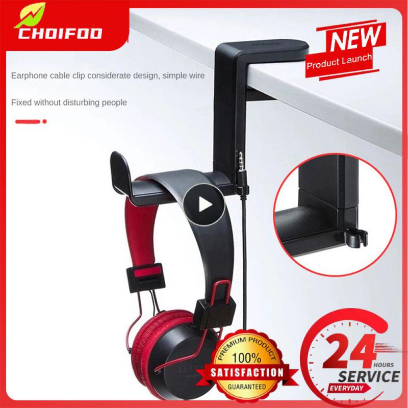 1~6PCS Convenient Earphone At The Table Practical Metal Storage Rack Household No Punching Headset Bracket Rotatable Stable
