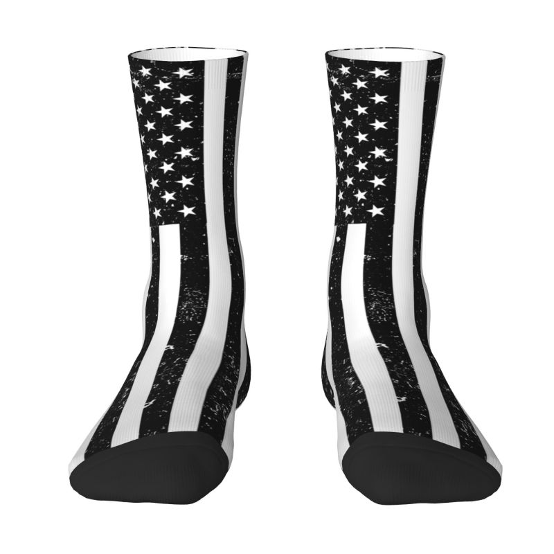 Cute Grunge American Flag Socks Women Men Warm 3D Printed United States USA Stars Stripe Basketball Sports Socks