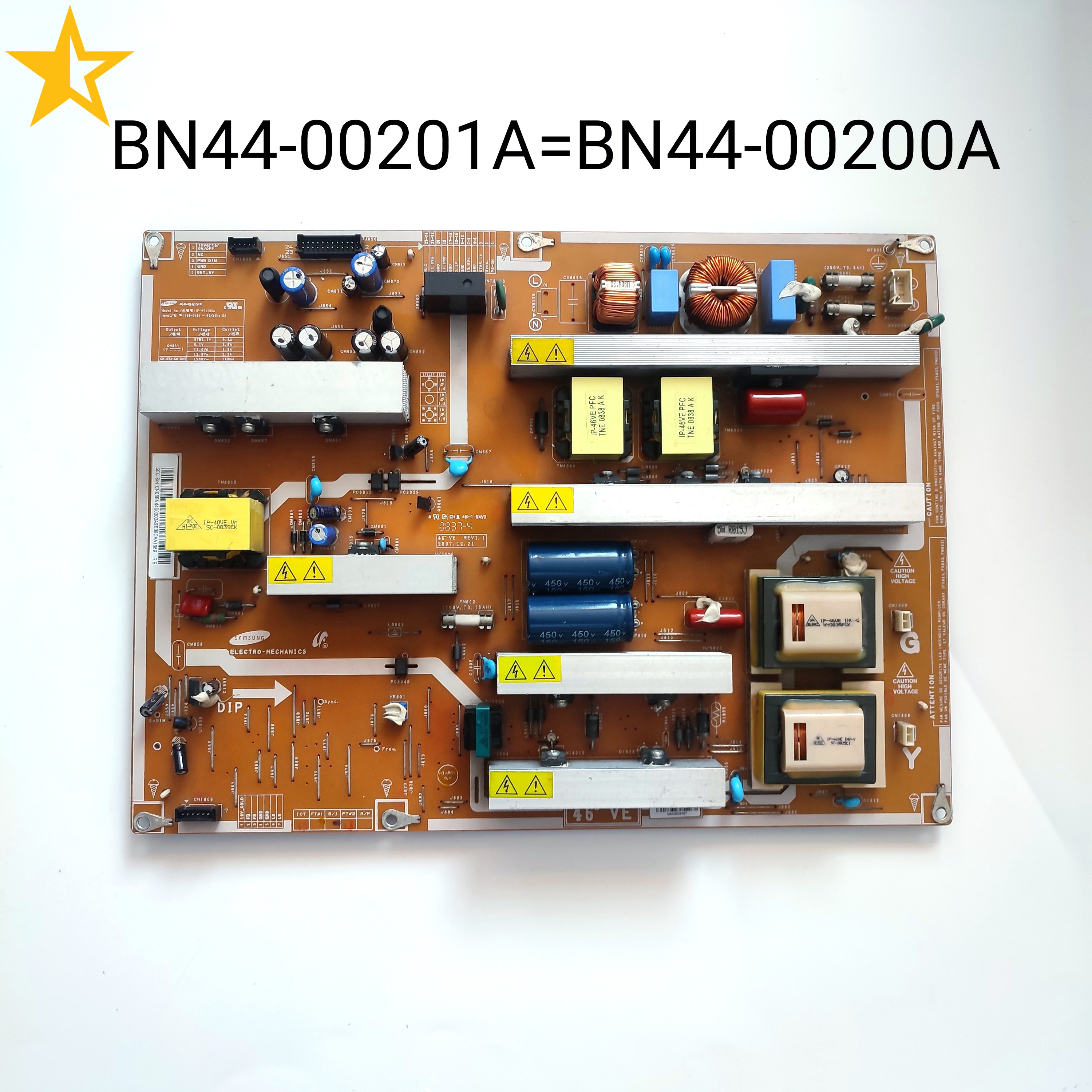 BN44-00201A SIP528A = BN44-00200A IP-361135A Power Supply/LED Board For LN52A530P1 LN52A550P3 LN52A650A1 LN52A540P2 52" TV 