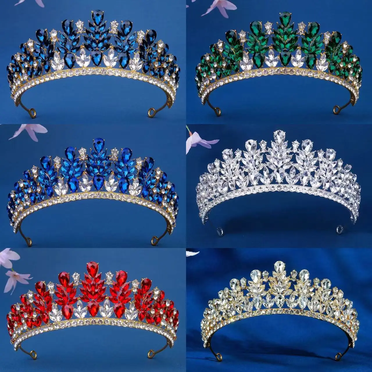 Luxury Zircon Crown Bride Headwear Crystal Women Tiaras Rhinestone Wedding Headpiece Birthday