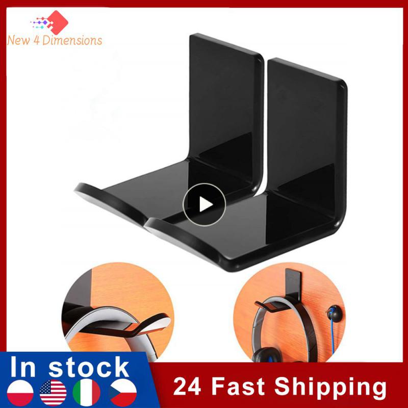 2/4/6PCS Sticker Acrylic Headphone Bracket Wall Mounted Headset Holder Wall Mounted Headset Holder Hook Earphone Display Stand