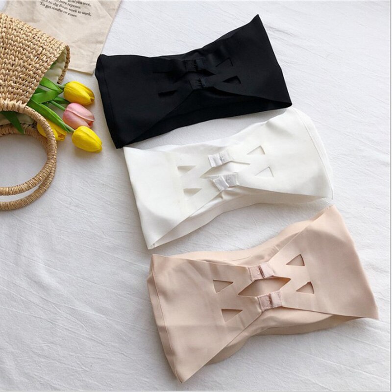 New Tube Tops Chest Women Invisible Bra Intimates Strapless Bustier Breathable Wrapped Chest Underwear