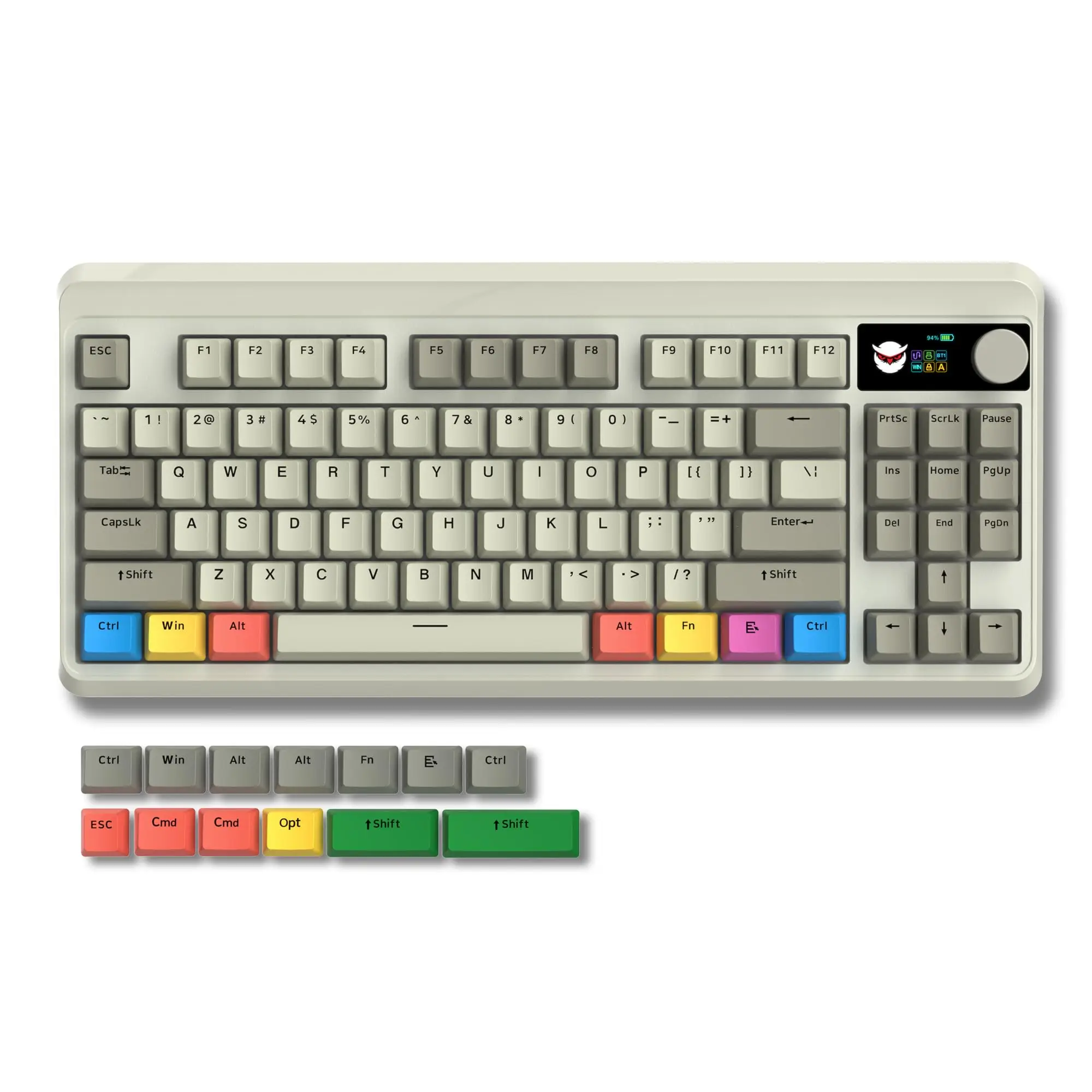 M87 Pro Hot-Swap Mechanical Keyboard Bluetooth/2.4GHz /USB-C Retro Keyboard TKL RGB Tri-Mode OLED
