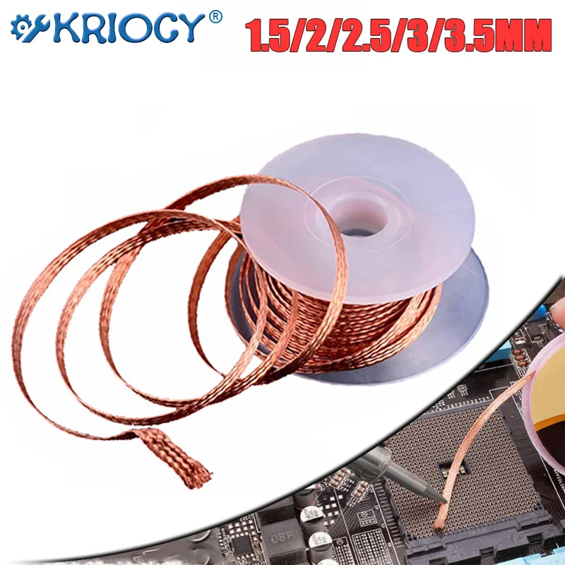 1.5M Welding Wires Desoldering Braid Welding Solder Remover Wick Wire Low Residue Tin Strip for