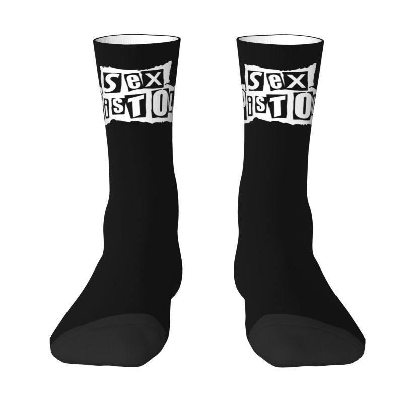 Sex Guns Dress Socks Mens Womens Warm Fashion Novelty Heavy Metal Rock Crew Socks