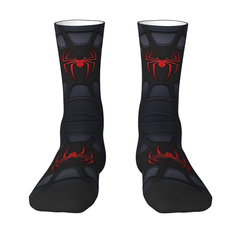 Funny Mens Spider Web Dress Socks Unisex Comfortable Warm 3D Printed Crew Socks