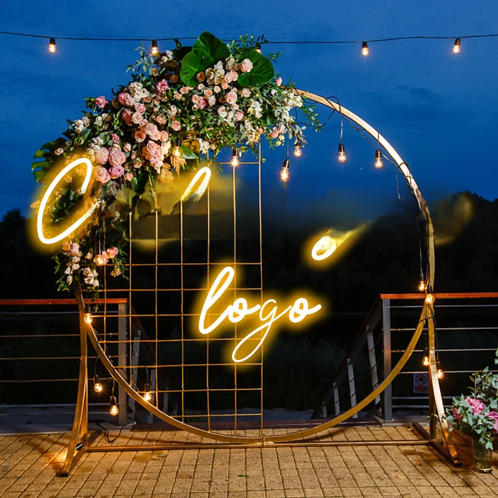 Custom Neon Led Light Personalized Custom Logo Wall Decor Neon Sign For Store Wedding Happy Birthday