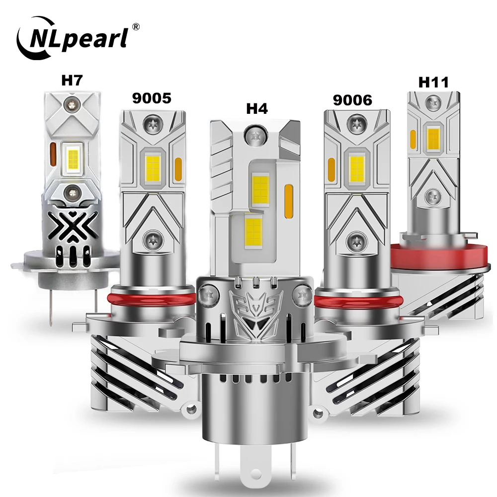 Nlpearl H11 H7 H4 LED Bulb H1 H3 Headlight Kit Mini Wireless 120W 24000LM 6000K CSP for Car Headlamp