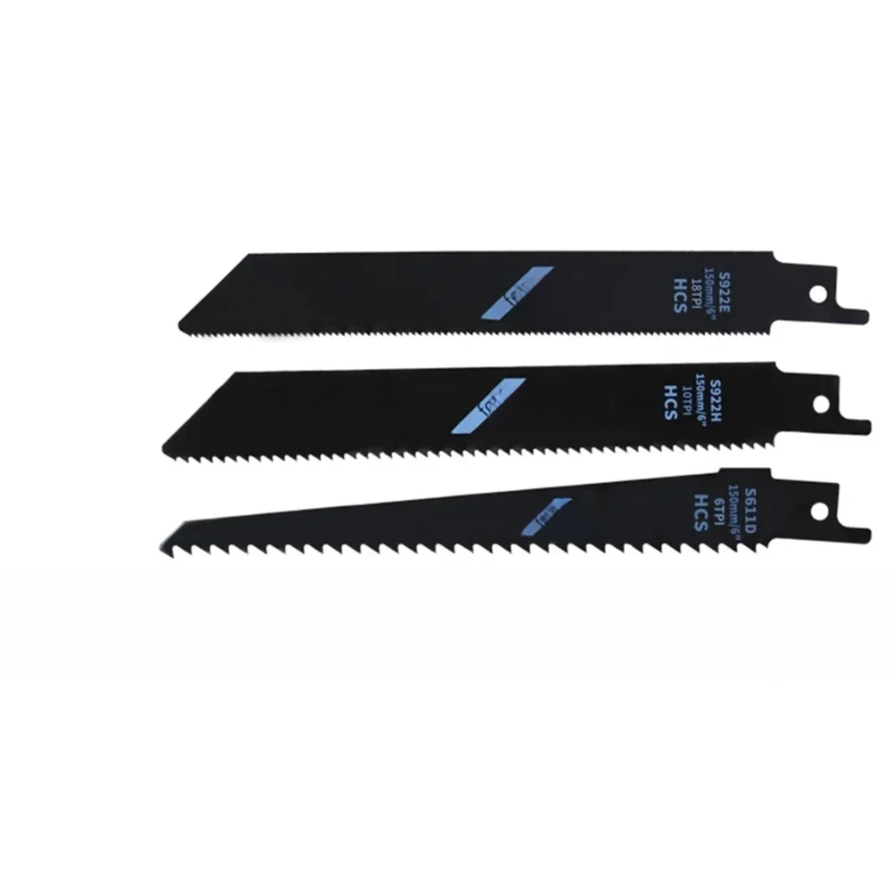 1/4pcs Reciprocating Saw Blades High Carbon Steel Saw Blade For Plastic Pipe Metal Cutting S922H