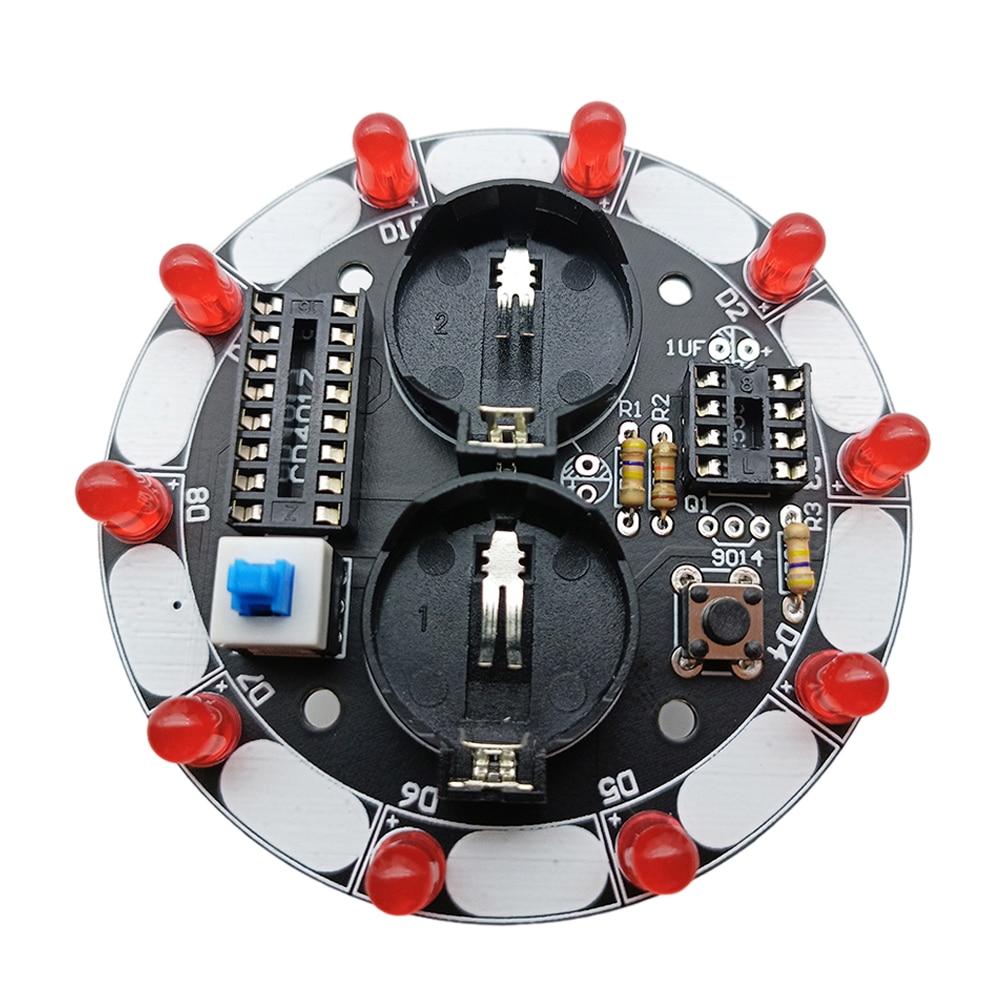 Lucky turntable parts NE555 CD4017 electronic diy production welding component package LED water lamp lottery electronic kit