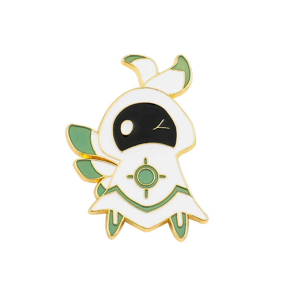 Game Genshin Impact Brooch Cute Figure Barbatos Elves Metal Badge Enamel Brooch Jacket Jeans Lapel