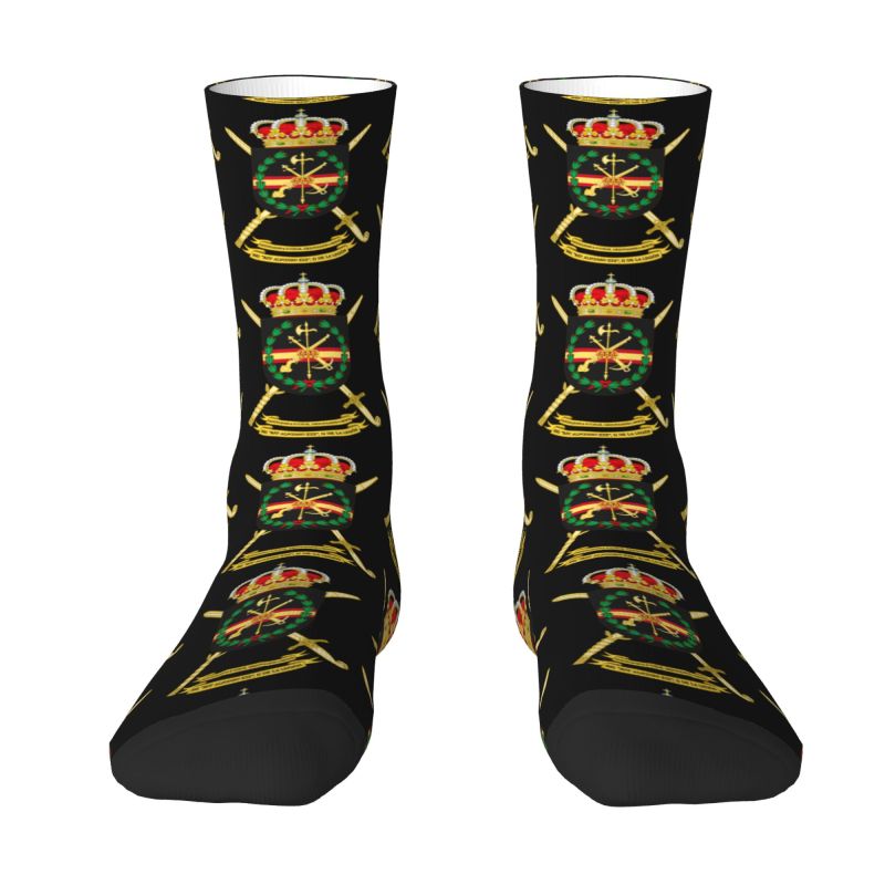 Spanish Legion Dress Socks Men Women Warm Fashion Novelty Spain Coat of Arms Crew Socks