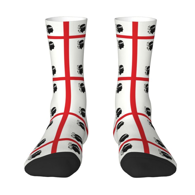 Flag Of Sardinia Men Women Crew Socks Unisex Cool Italy Sardegna Spring Summer Autumn Winter Dress Socks