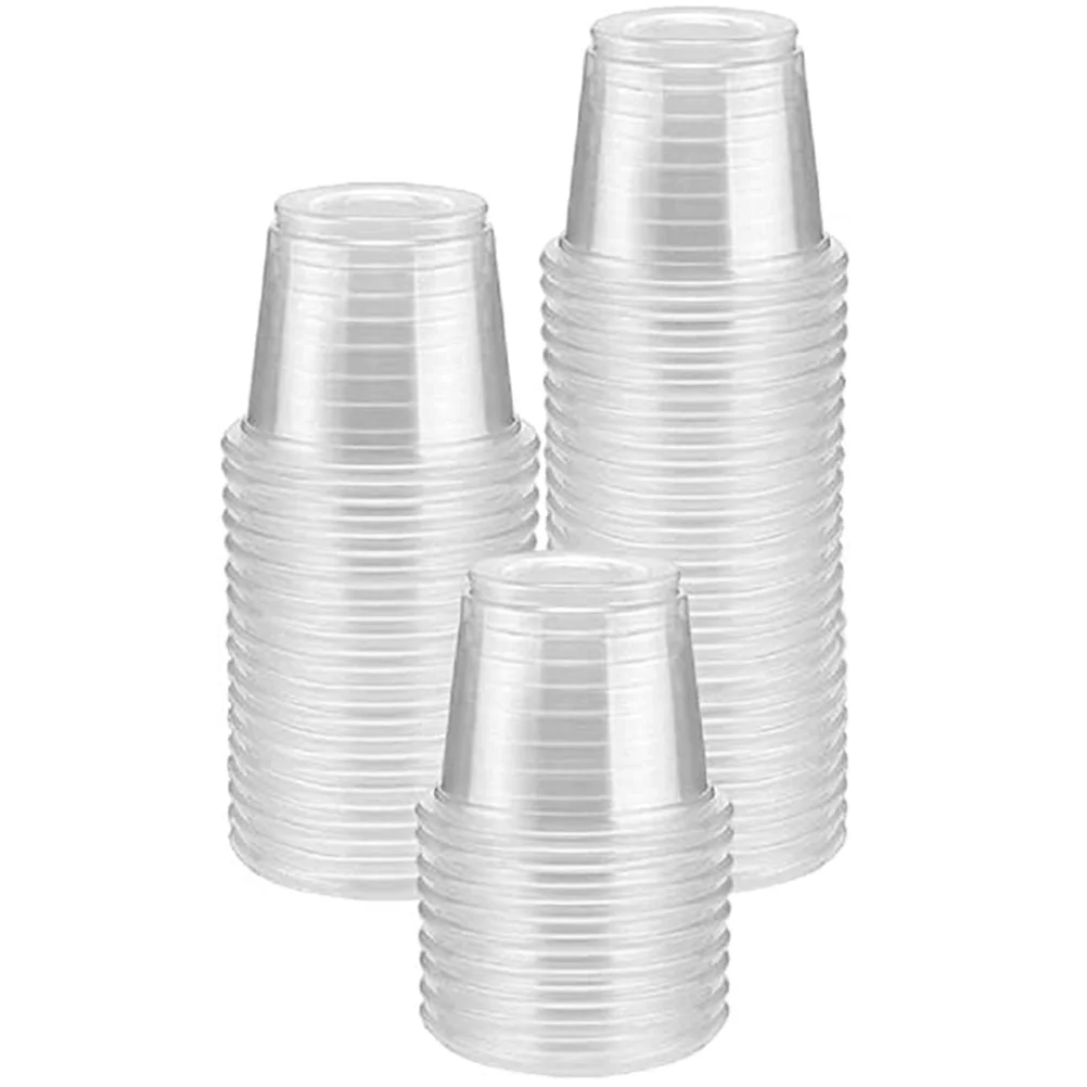 200pcs Small Clear Shot Glasses Plastic Tasting Small Cups Plastic Shot Cups 20ml