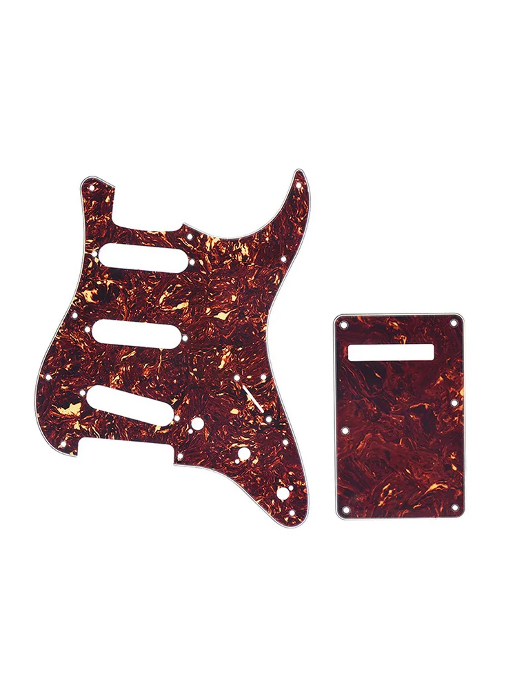 Guitar Top Set Tortoise Red Guitar Pick Guard Back Plate 20pcs Screws for Stratocaster Strat Style