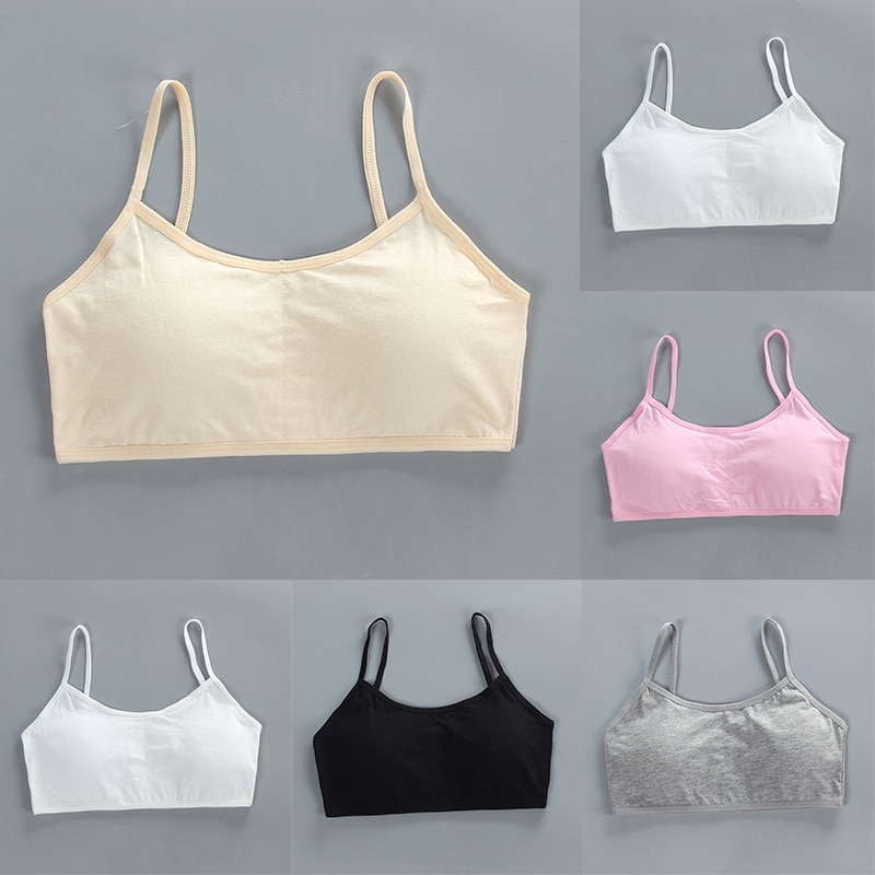 Girl's Bra Shoulder Straps Cotton Children's Vest Without Steel Ring Thin Vest