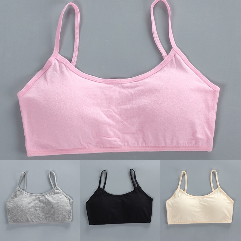 Girl's Bra Without Steel Ring Shoulder Straps Thin Vest Children's Vest Cotton